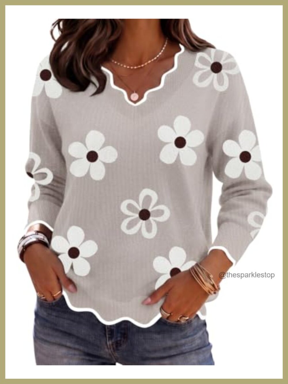 Zeagoo V Neck Sweater Long Sleeve Lightweight Knit Pullover Top